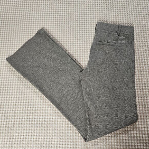Betabrand Gray Green Herringbone Pull On Flared Tall Long Knit Trouser Pants - Picture 1 of 12